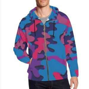 UQC Phase II Camo Print Zipped Up Hoodie
